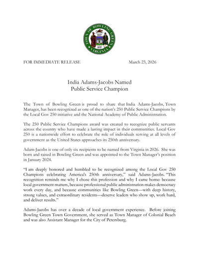 India Adams-Jacobs Named Public Service Champion 1